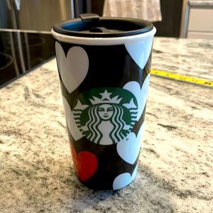 Starbucks Valentine’s Day Heart Ceramic Tumbler ❤️🖤